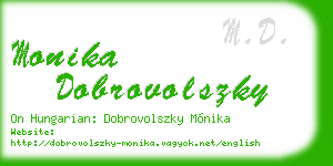 monika dobrovolszky business card