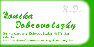 monika dobrovolszky business card